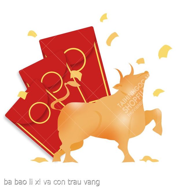 ba bao li xi va con trau vang